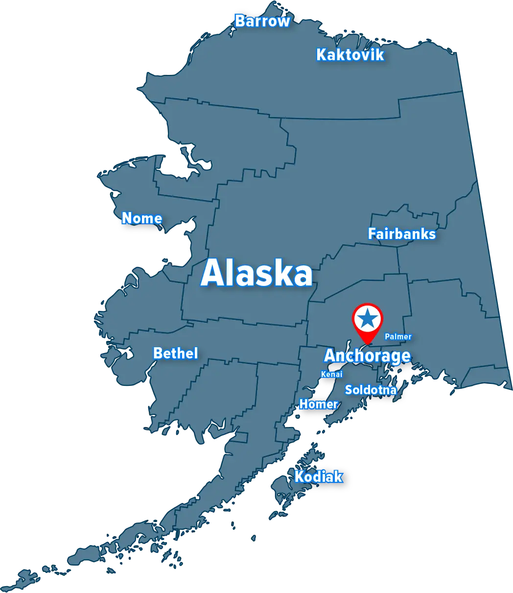 Service Area Map Anchorage, AK